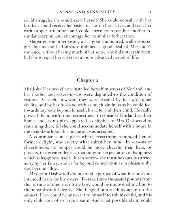 Sense and Sensibility