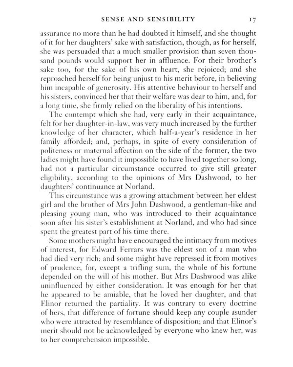 Sense and Sensibility