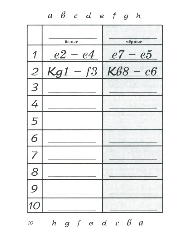 Блокнот шахматенка: прописи