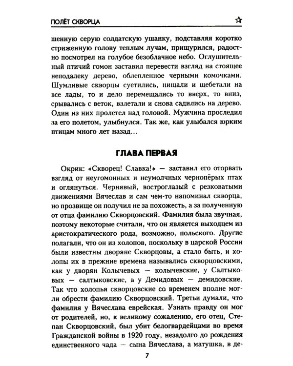 Полет скворца: роман