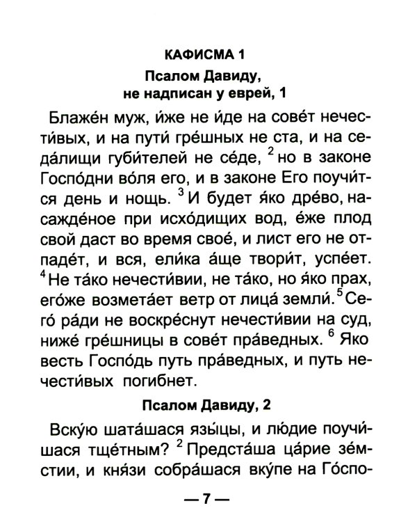 Псалтирь для слабовидящих