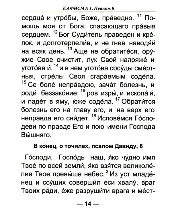 Псалтирь для слабовидящих