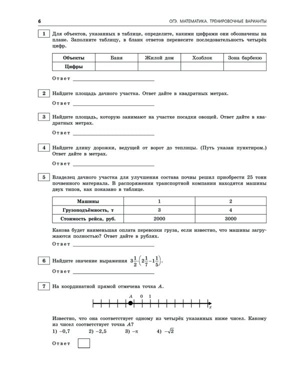 ОГЭ-2025. Математика. Тренировочные варианты. 10 вариантов с решениями