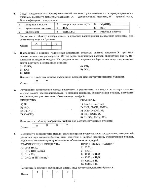 ЕГЭ 2025. Химия. 15 вариантов. Типовые варианты экзаменационных заданий от разработчиков ЕГЭ