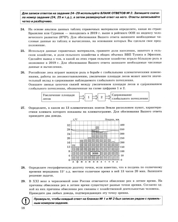 ЕГЭ 2025. География. 32 варианта. Типовые варианты экзаменационных заданий от разработчиков ЕГЭ