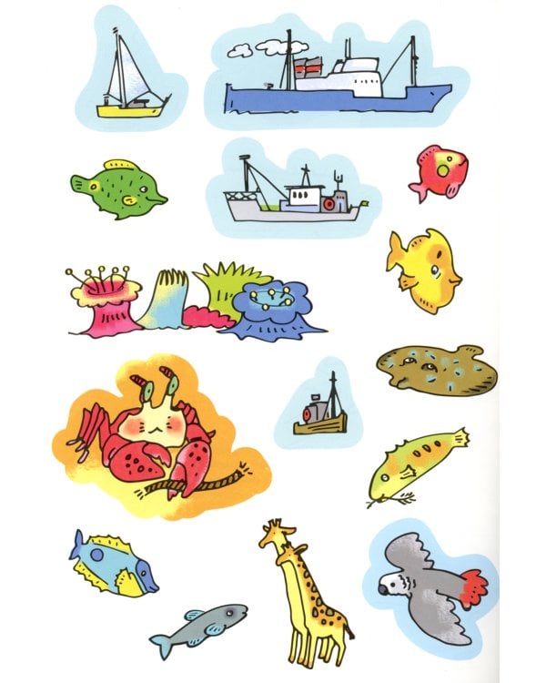Подводное царство: раскраска (+ наклейки)