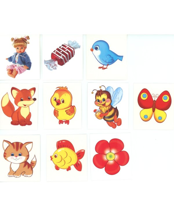 Комплект счетного материала для девочек (набор из 5 видов по 20 карточек)