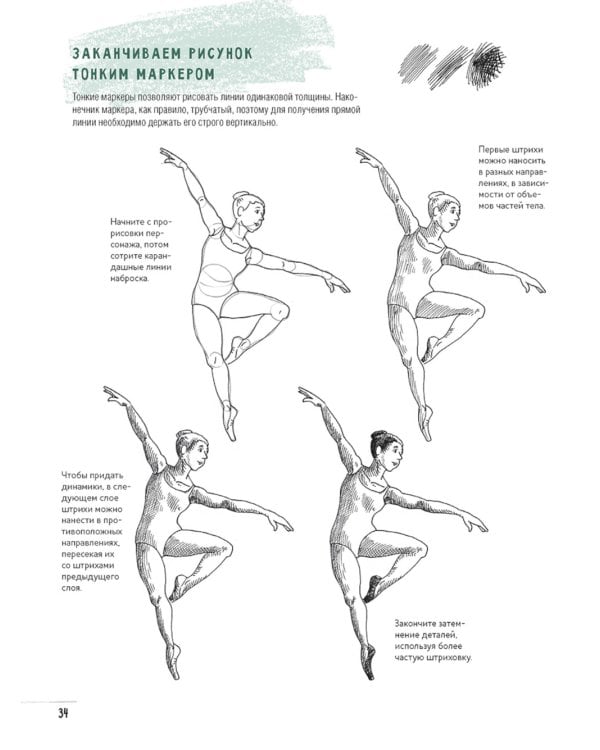 Создаем наброски фигуры человека шаг за шагом: 50 проектов с подробными объяснениями и рисунками + чистые страницы для рисования