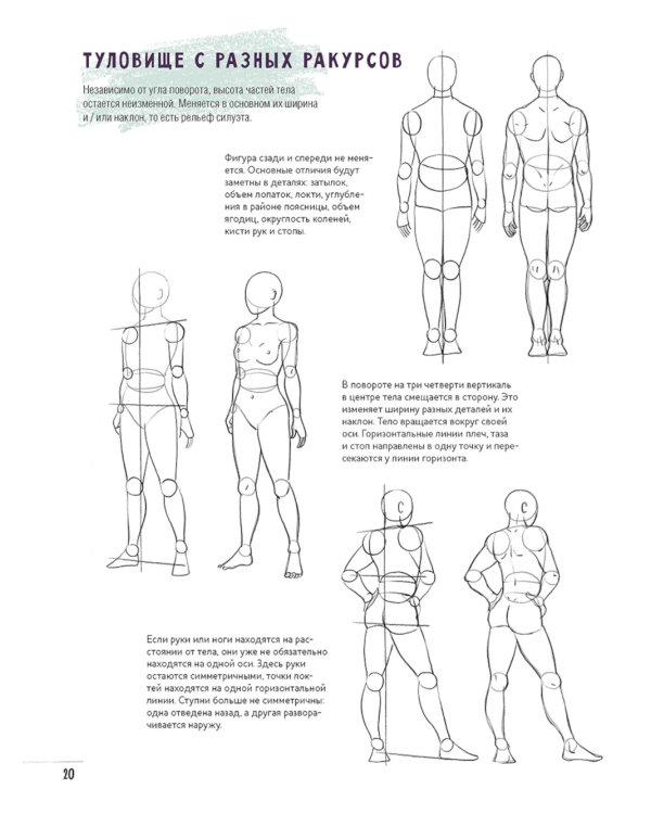 Создаем наброски фигуры человека шаг за шагом: 50 проектов с подробными объяснениями и рисунками + чистые страницы для рисования