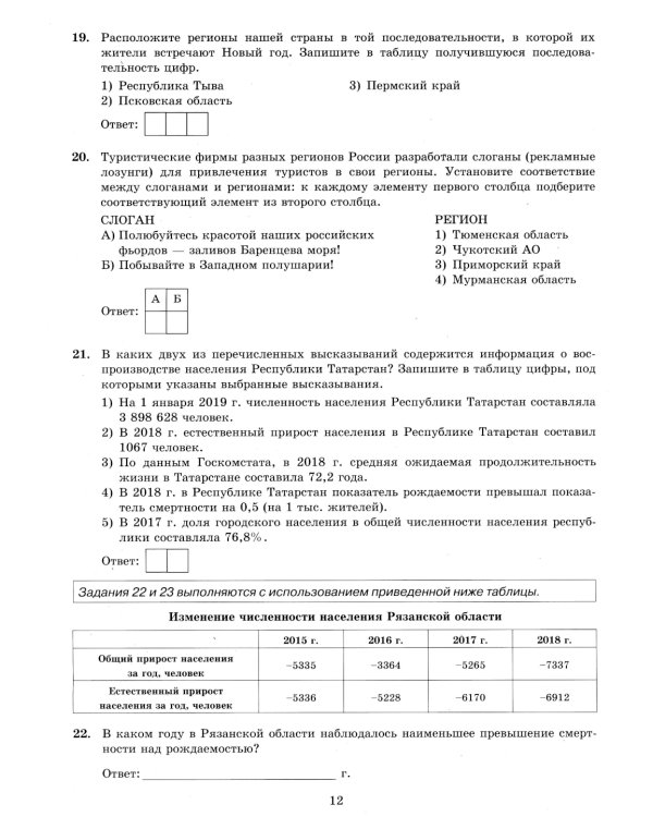 ОГЭ 2025. География. 12 вариантов. Типовые варианты экзаменационных заданий от разработчиков ОГЭ
