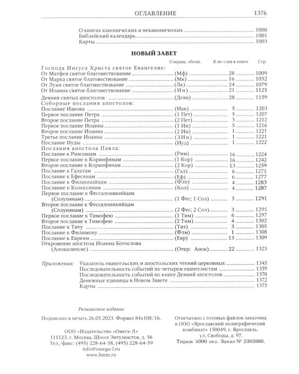 Библия. Книги Священного Писания Ветхого и Нового Завета