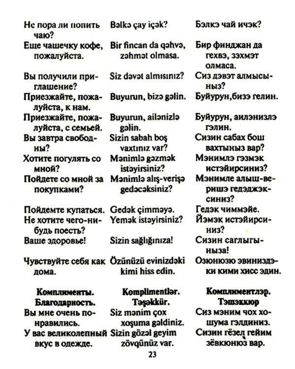 Русско-азербайджанский и азербайджанско-русский разговорник