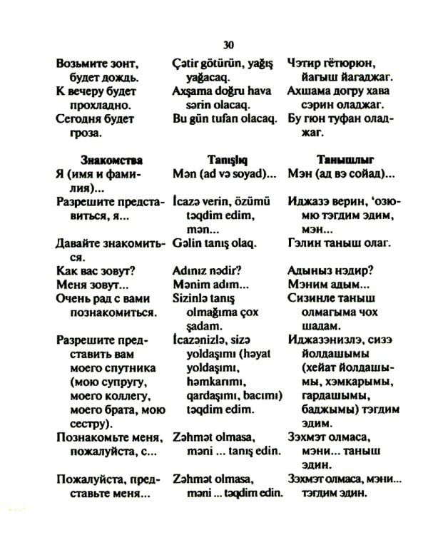 Русско-азербайджанский и азербайджанско-русский разговорник