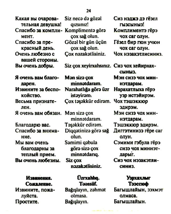 Русско-азербайджанский и азербайджанско-русский разговорник