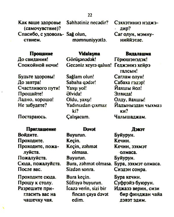 Русско-азербайджанский и азербайджанско-русский разговорник