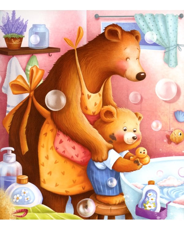 Веселое купание с малюткой мишуткой