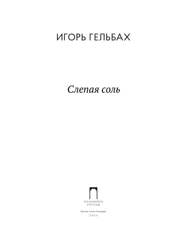 Слепая соль: роман