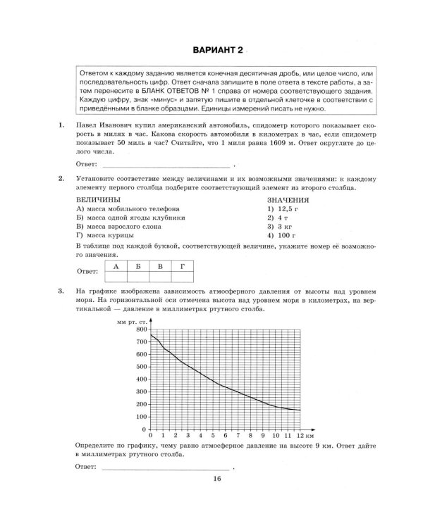ЕГЭ 2026. Математика. Базовый  уровень. 50 вариантов. Типовые варианты экзаменационных заданий