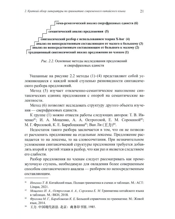 Грамматика современного китайского языка и анализ предложений: монография