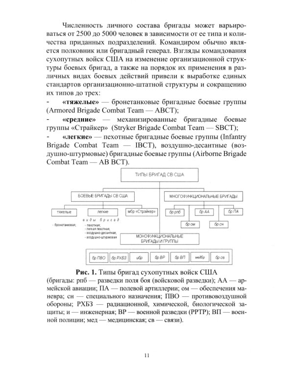 Организация и основы боевого применения подразделений, частей и соединений сухопутных войск США: Учебное пособие