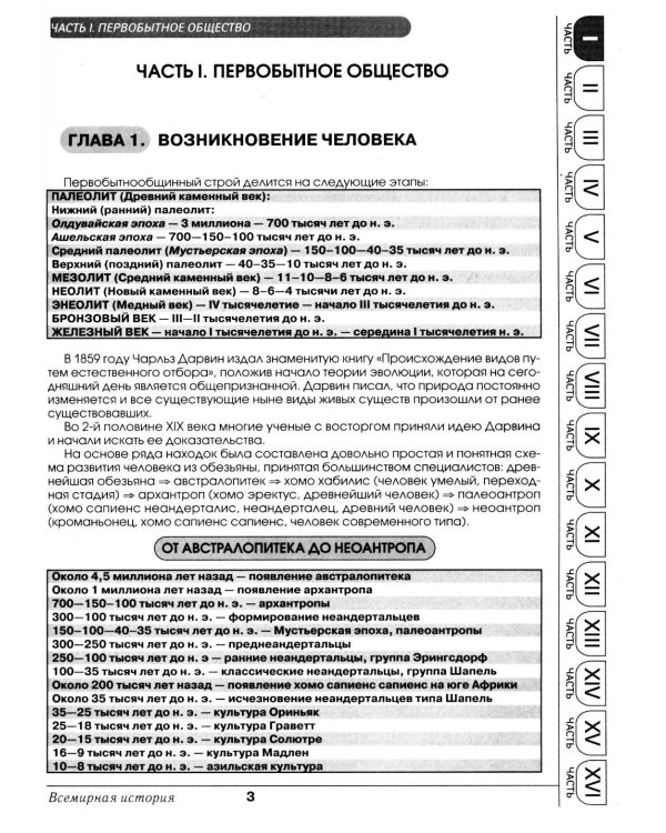 Всемирная история в таблицах и аннотациях