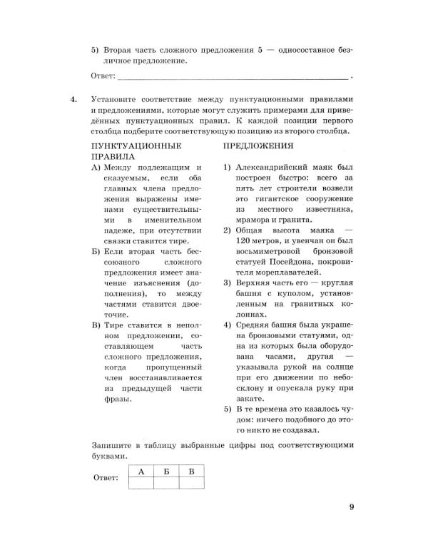 ОГЭ 2026. Русский язык. 10 вариантов. Типовые тестовые задания