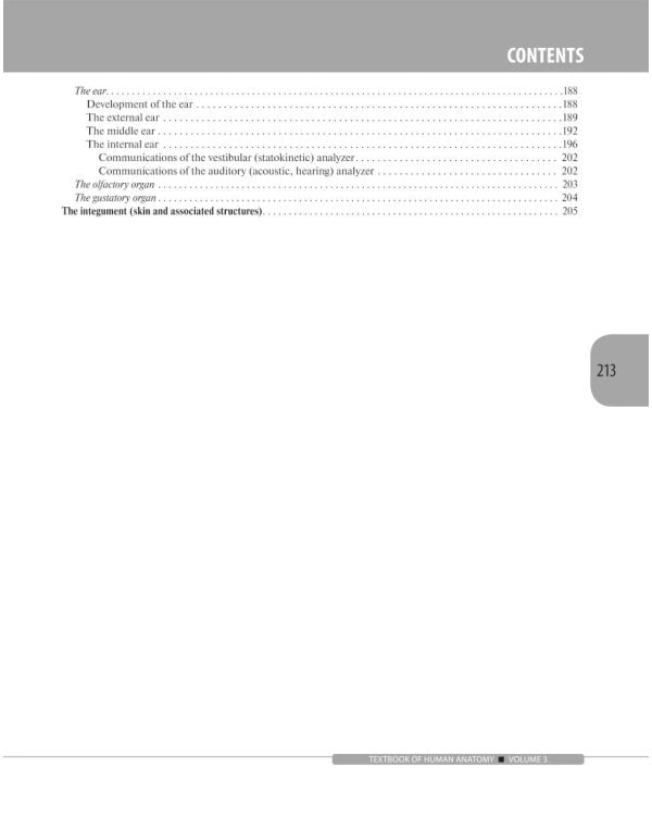 Textbook of Human Anatomy. In 3 v. V. 3: Nervous system. Esthesiology = Анатомия человека. В 3 т. Т. 3: Нервная система. Органы чувств