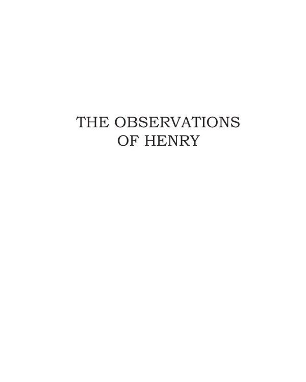The Observations of Henry &amp; Novel Notes