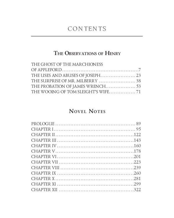 The Observations of Henry &amp; Novel Notes