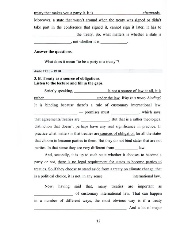 Английский язык для юристов: Учебное пособие к видеолекциям по международному праву. Уровни В2-С1