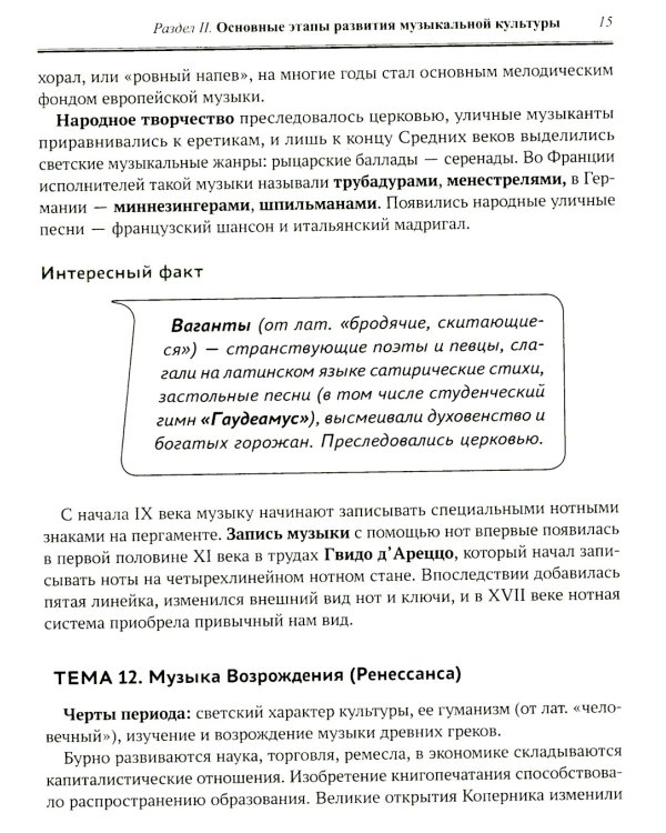 Музыкальная литература: шпаргалка: полный курс обучения