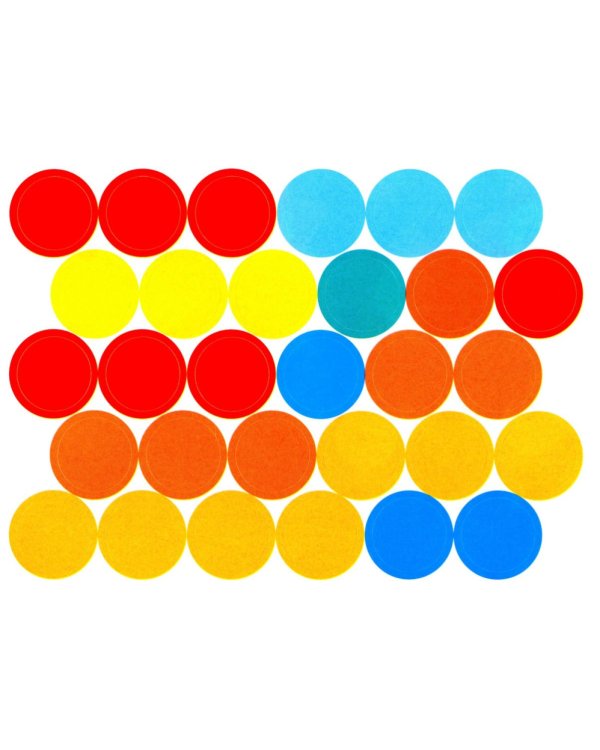 Многоразовые наклейки. Кружочки (в упаковке 4 шт.) Выпуск 9-11,16