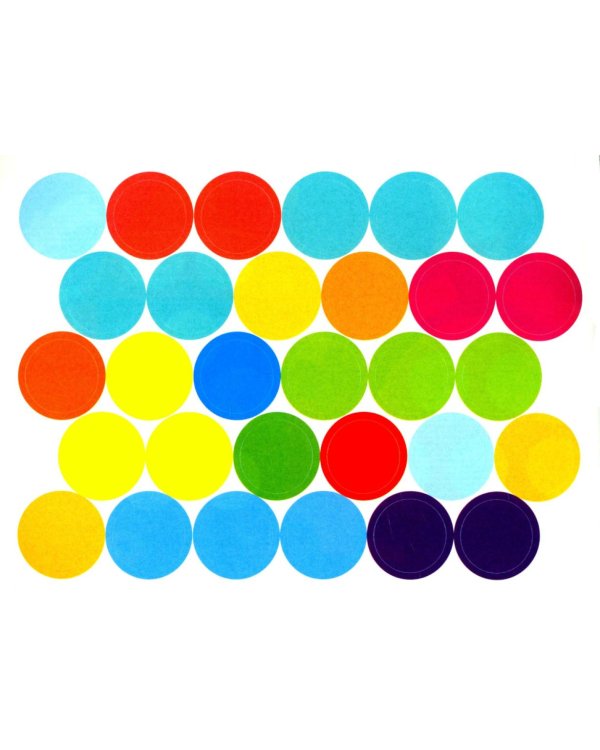 Многоразовые наклейки. Кружочки (в упаковке 4 шт.) Выпуск 12-15