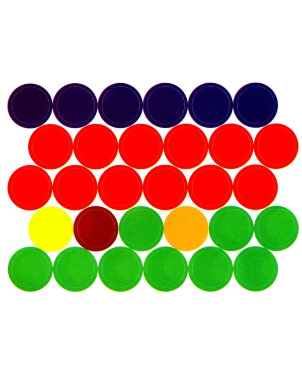 Многоразовые наклейки. Кружочки (в упаковке 4 шт.) Выпуск 12-15