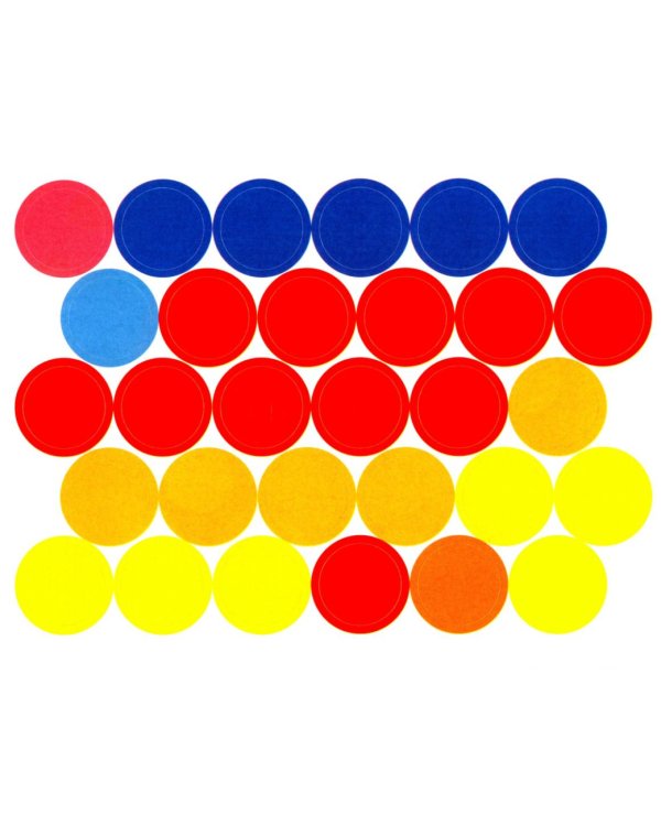 Многоразовые наклейки. Кружочки (в упаковке 4 шт.) Выпуск 12-15