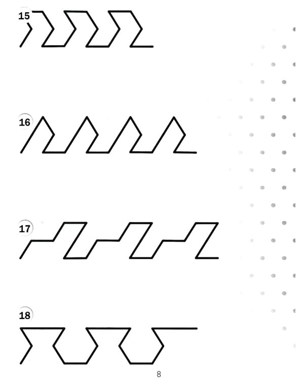 Продолжи узор. Треугольная разметка. Узоры разной сложности