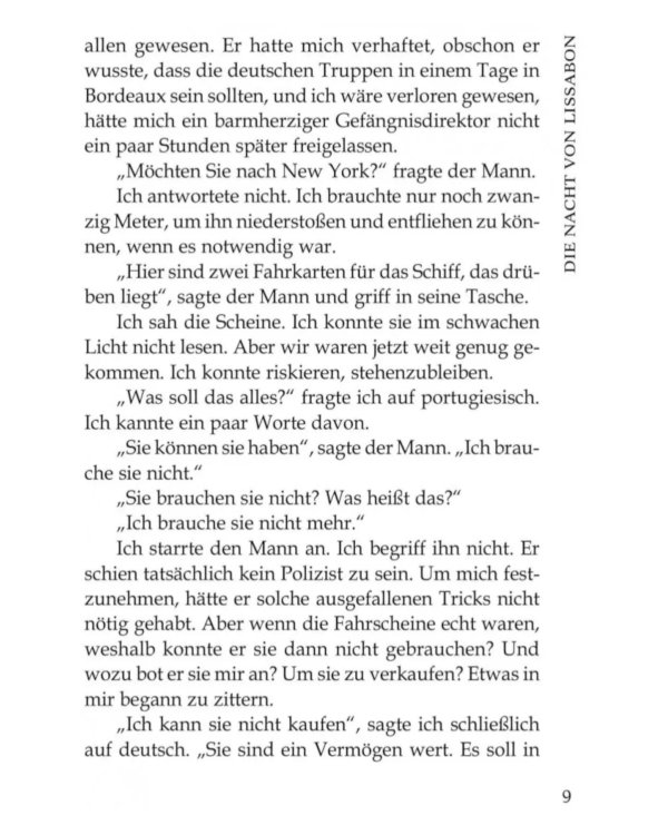 Ночь в Лиссабоне = Die nacht von Lissabon: нем.яз., неадаптир