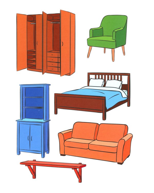 Мебель. Дидактический материал по лексической теме. С 5 до 6 лет