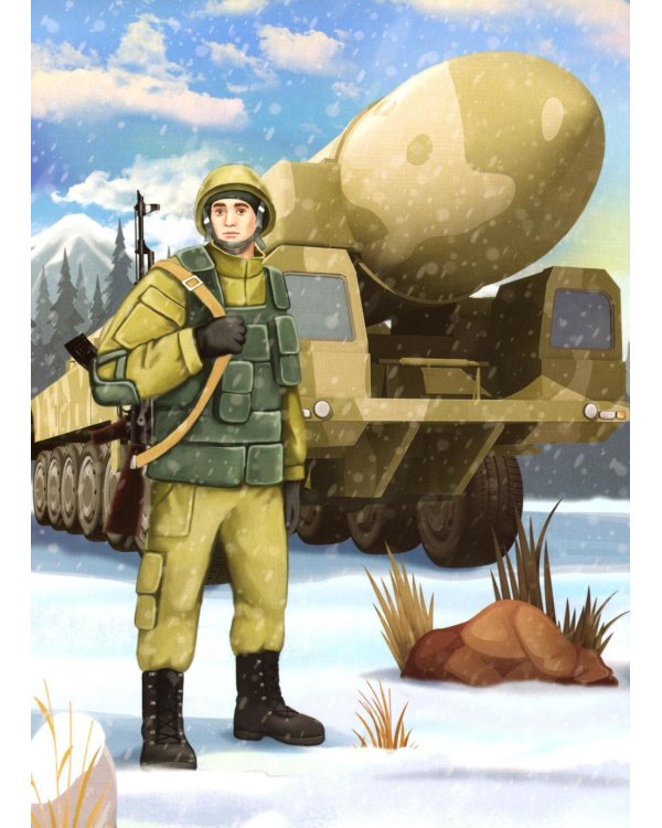 Защитники Отечества (12 картинок с текстом, в папке, А5)