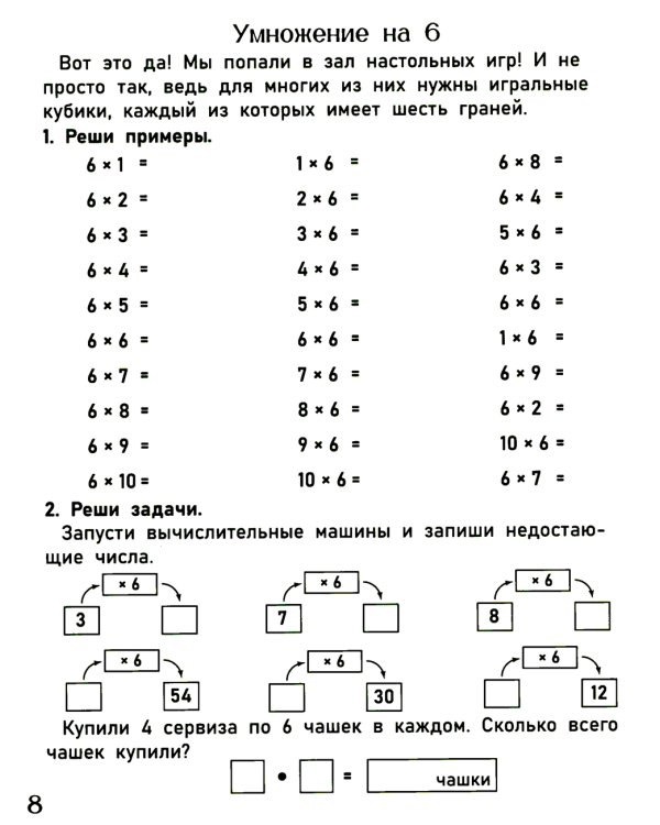 Тренажер по математике. Таблица умножения