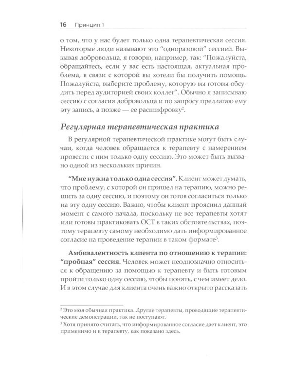 Семь принципов односессионной терапии