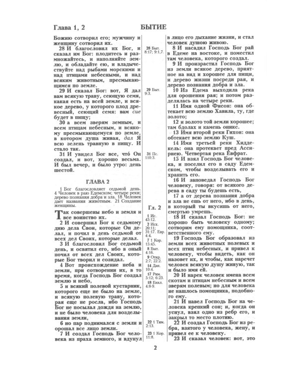 Библия. Книги Священного Писания Ветхого и Нового Завета канонические в русском переводе с параллельными местами (без колосков)