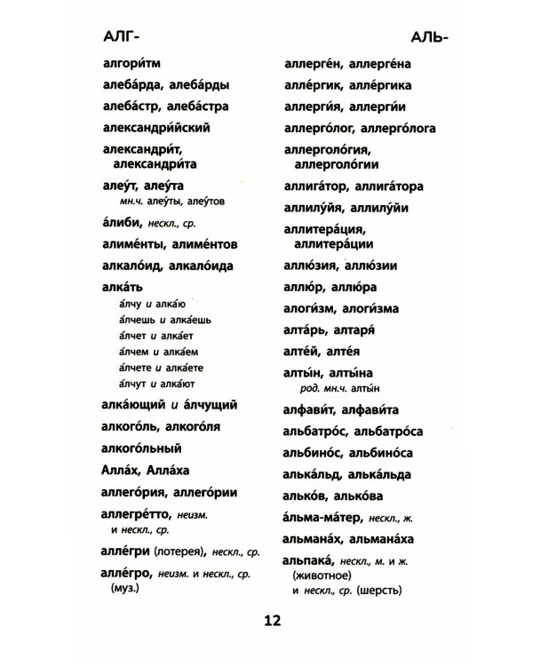 Словарь ударений. 5-11 классы