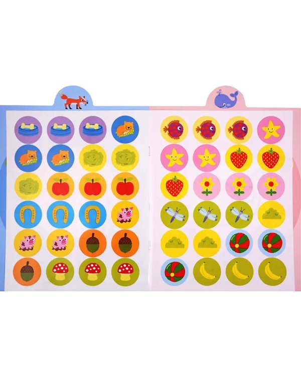 Животные: раскраска с наклейками