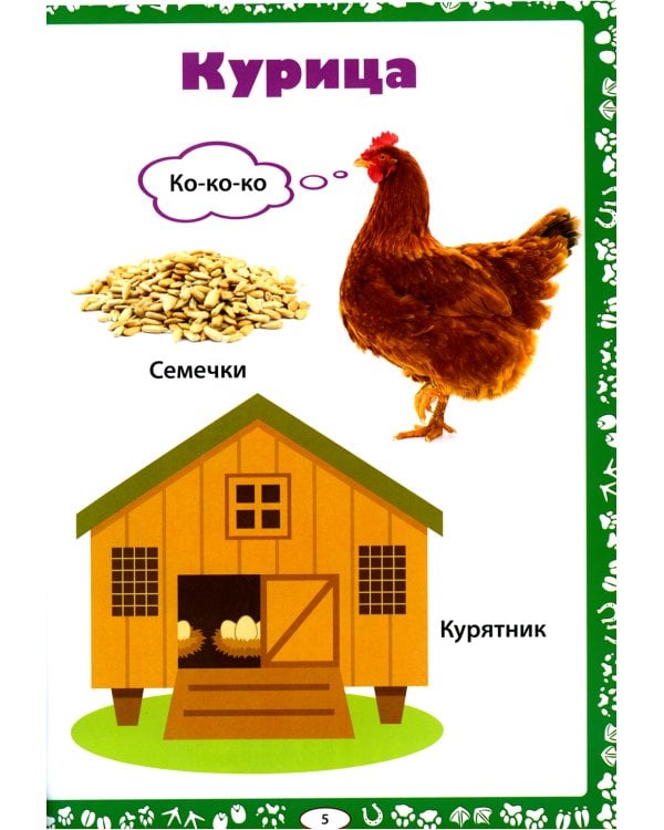 Животные. Как говорят, что едят и где живут. Книга для малышей