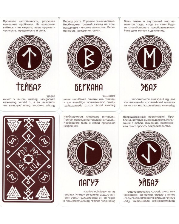 Просто руны. Расклад сразу (24 капты-руны созначениями + 8 раскладов)