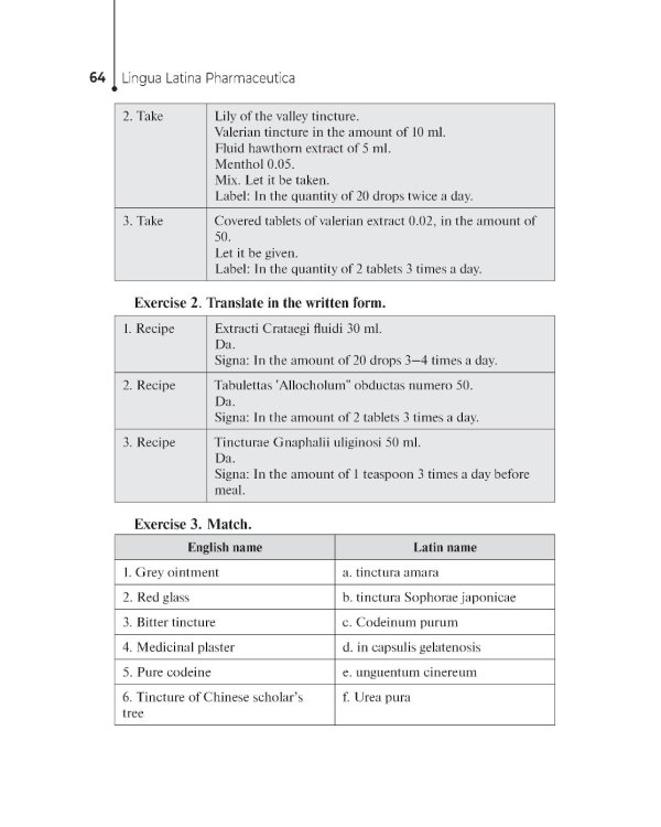 Lingua Latina Pharmaceutica: tutorial guide = Латинский язык для фармацевтов