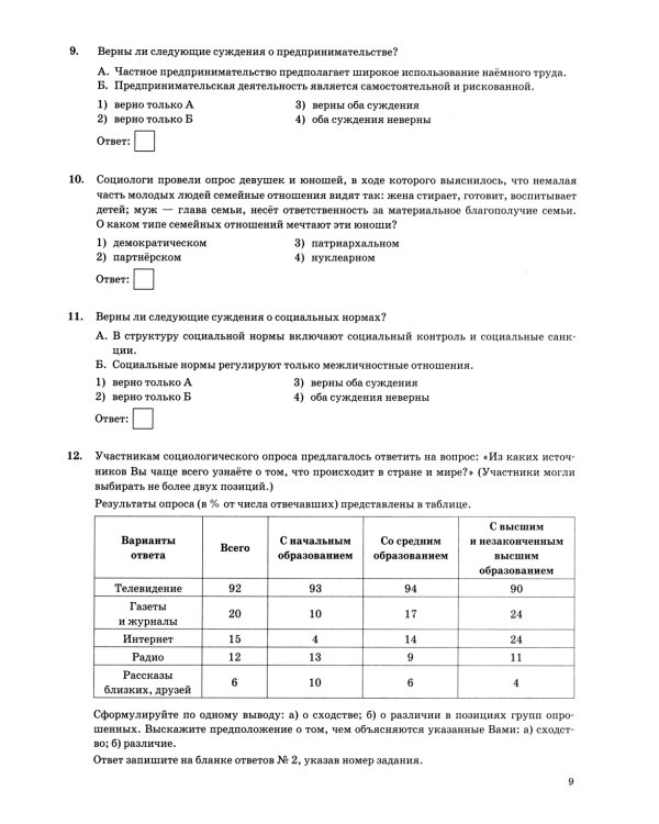 ОГЭ-2024. Обществознание. 15 вариантов. Типовые варианты экзаменационных заданий