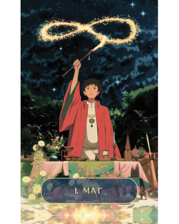 Таро "Волшебные миры аниме" (78 карт и книга по QR-коду)