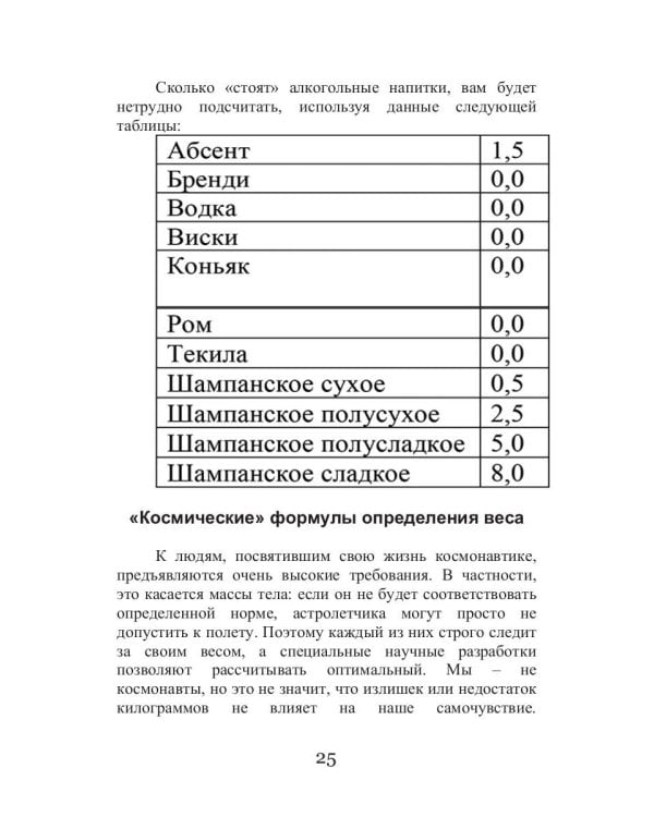 Диета для космонавтов